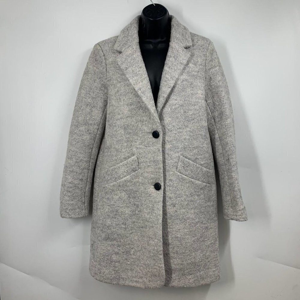 Marc New York Women's Paige Wool Blend‎ 2 Button Notch Collar Bouclé Coat Size 8